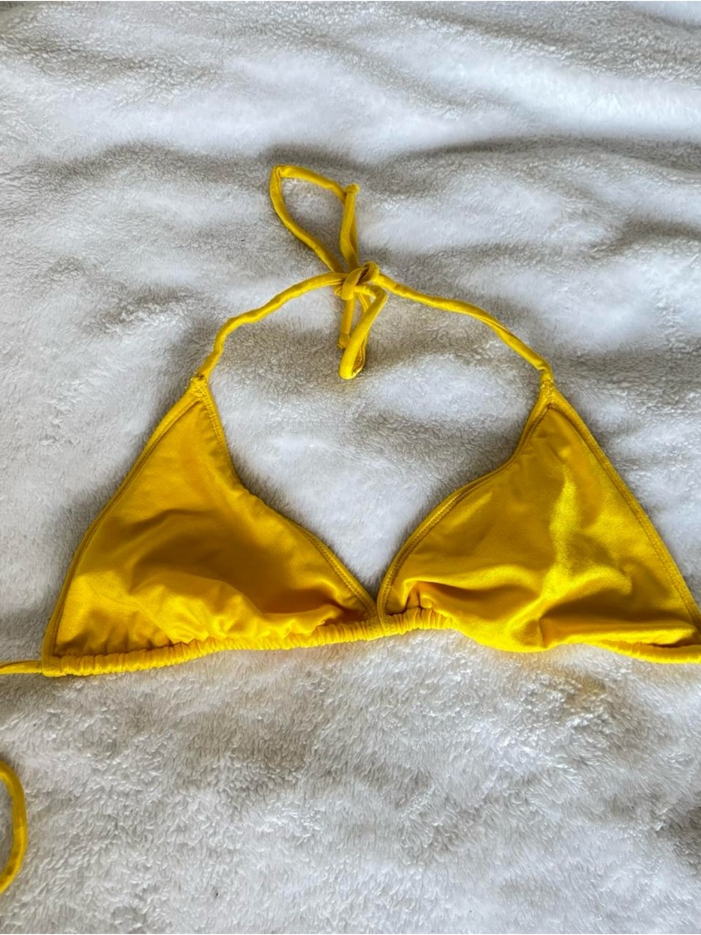 Vintage Yellow Triangle Bikini Top